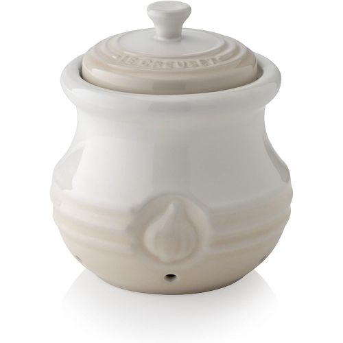 르크루제 Le Creuset PG1019-12716 Garlic Keeper, 14 OZ, Cream