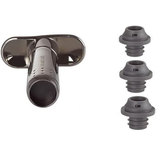 르크루제 Le Creuset Wine Pump and 3 Stoppers, Black Nickel