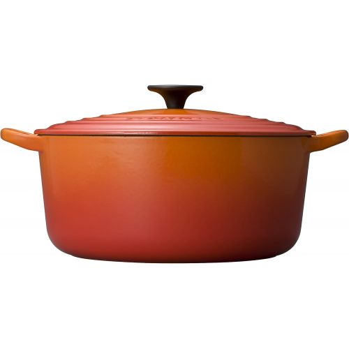 르크루제 Le Creuset Signature Flame Enameled Cast Iron Round French Oven, 7.25 Quart