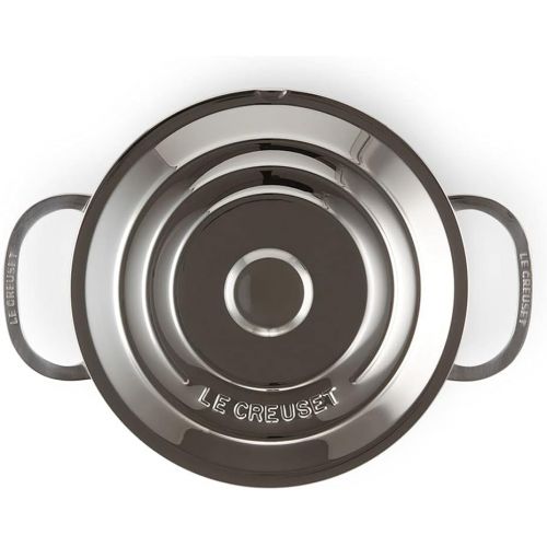 르크루제 Le Creuset SSP3000-24 Tri-Ply Stainless Steel Shallow Casserole with Lid, 5.5-Quart