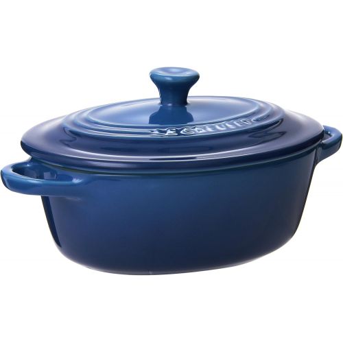 르크루제 Le Creuset PG1260-0859 Stoneware Mini Oval Cocotte, 12-Ounce, Marseille