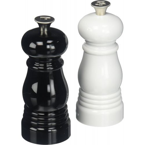 르크루제 Le Creuset MG510-BW Petite Salt and Pepper Mill Set, 5 x 2, Black & White