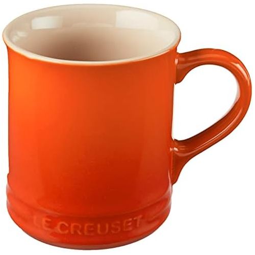 르크루제 Le Creuset PG90433A-002 Stoneware Mug, Set of 4, 14-Ounce, Flame