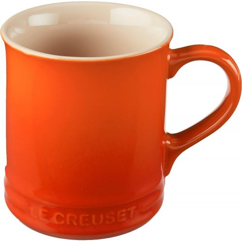 르크루제 Le Creuset PG90433A-002 Stoneware Mug, Set of 4, 14-Ounce, Flame