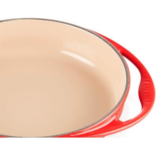 르크루제 Le Creuset L2129-2567 Enameled Cast Iron Tatin Dish, 2 quart, Cerise