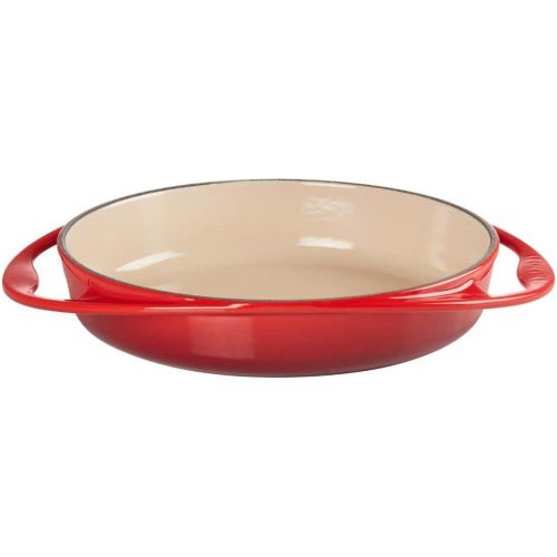 르크루제 Le Creuset L2129-2567 Enameled Cast Iron Tatin Dish, 2 quart, Cerise