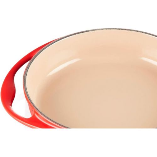 르크루제 Le Creuset L2129-2567 Enameled Cast Iron Tatin Dish, 2 quart, Cerise