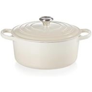 Le Creuset LS2501-22716SS Signature Round Dutch Oven, 3.5 QT, Meringue