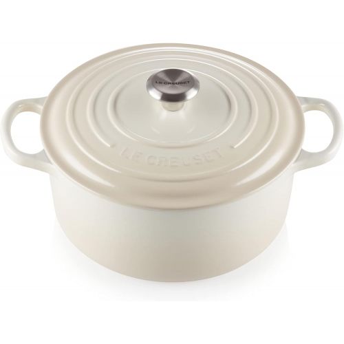 르크루제 Le Creuset LS2501-22716SS Signature Round Dutch Oven, 3.5 QT, Meringue