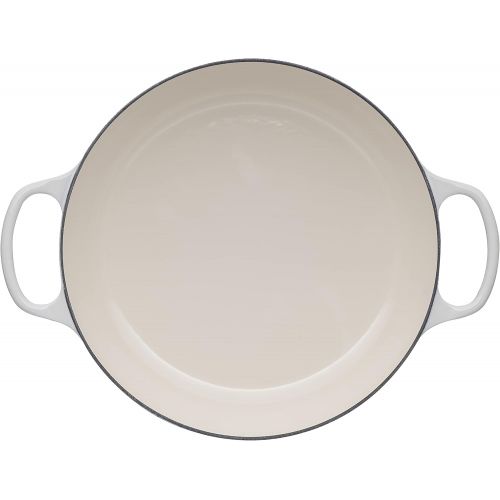 르크루제 Le Creuset LS2532-30716SS Signature Braiser, 3.5 QT, Meringue