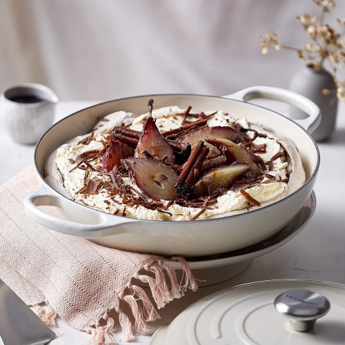 르크루제 Le Creuset LS2532-30716SS Signature Braiser, 3.5 QT, Meringue