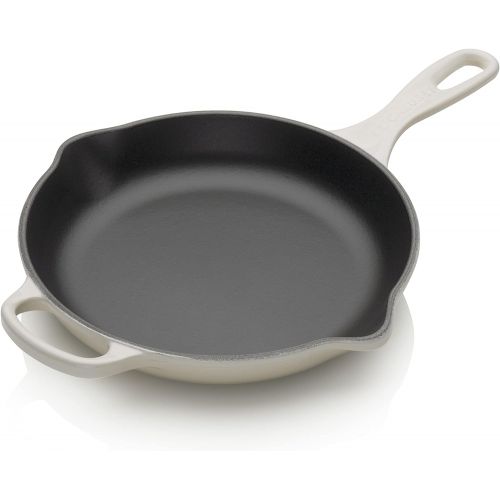 르크루제 Le Creuset LS2024-23716 Signature Iron Handle Skillet, 9 (1-3/8 QT), Meringue