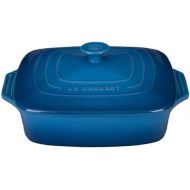 Le Creuset PG13573A-2459 Stoneware Covered Square Casserole, 2.75 qt. [9.5], Marseille