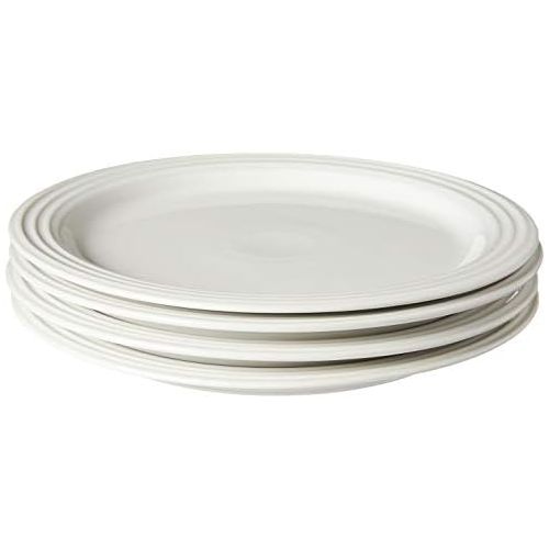 르크루제 Le Creuset PG9200S4-2716 Dinner Plates (Set of 4), 10.5, White