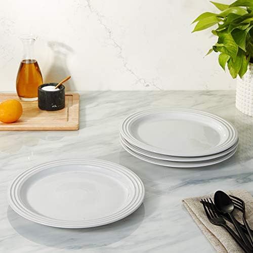 르크루제 Le Creuset PG9200S4-2716 Dinner Plates (Set of 4), 10.5, White