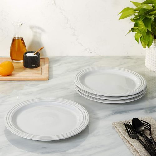 르크루제 Le Creuset PG9200S4-2716 Dinner Plates (Set of 4), 10.5, White