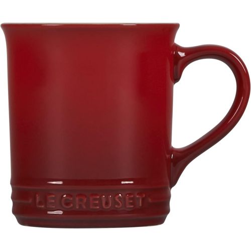 르크루제 Le Creuset PG90433A-0067 Stoneware Mug, Set of 4, 14-Ounce, Cerise