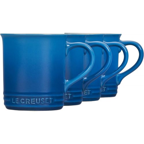 르크루제 Le Creuset PG90433A-0059 Stoneware Mug, Set of 4, 14-Ounce, Marseille