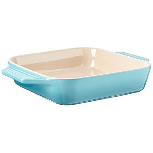 르크루제 Le Creuset PG1057S-2417 Stoneware Square Dish, 9.5-Inch, Caribbean