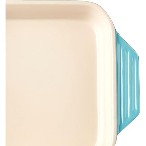 르크루제 Le Creuset PG1057S-2417 Stoneware Square Dish, 9.5-Inch, Caribbean