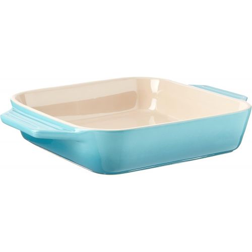 르크루제 Le Creuset PG1057S-2417 Stoneware Square Dish, 9.5-Inch, Caribbean