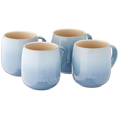 르크루제 Le Creuset PG70433A-1342 Heritage Mug, Set of 4/13 oz. Each, Coastal Blue