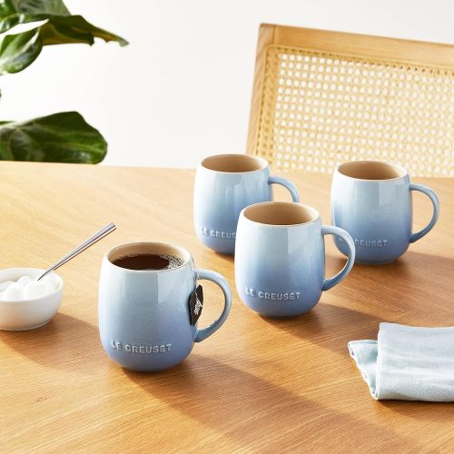 르크루제 Le Creuset PG70433A-1342 Heritage Mug, Set of 4/13 oz. Each, Coastal Blue