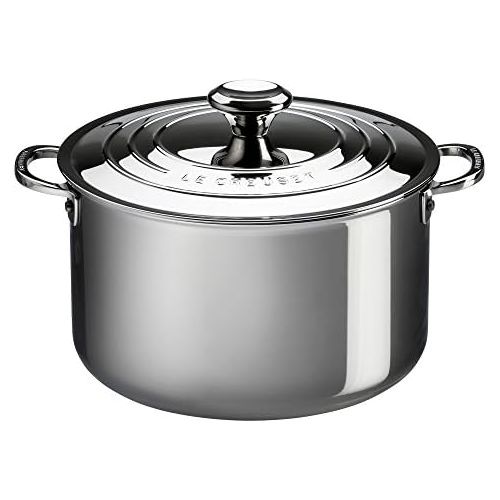 르크루제 Le Creuset SSP3100-24 Tri-Ply Stainless Steel Stockpot with Lid, 7-Quart