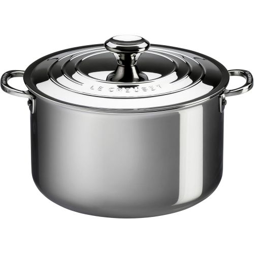 르크루제 Le Creuset SSP3100-24 Tri-Ply Stainless Steel Stockpot with Lid, 7-Quart