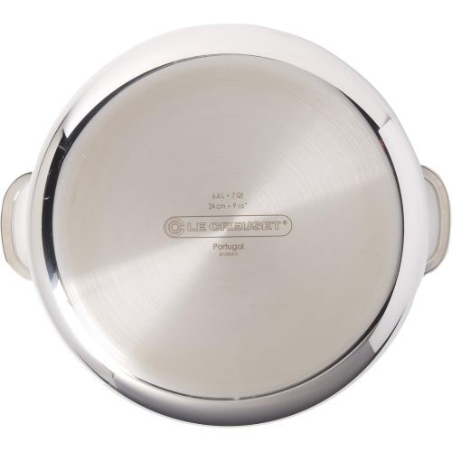 르크루제 Le Creuset SSP3100-24 Tri-Ply Stainless Steel Stockpot with Lid, 7-Quart