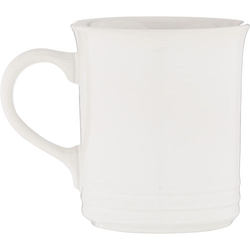 르크루제 Le Creuset PG90433A-0016 Stoneware Mug, Set of 4, 14-Ounce, White