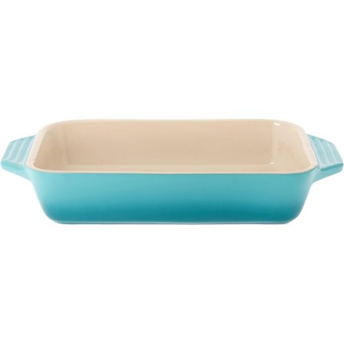 르크루제 Le Creuset PG1047S-2617 Stoneware Rectangular Dish, 10.5 by 7-Inch, Caribbean