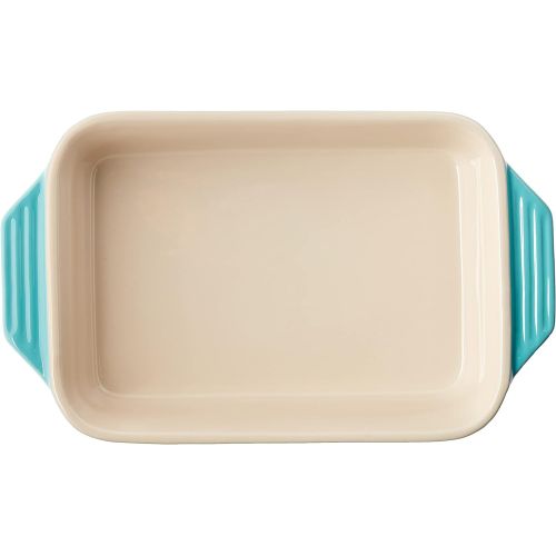 르크루제 Le Creuset PG1047S-2617 Stoneware Rectangular Dish, 10.5 by 7-Inch, Caribbean