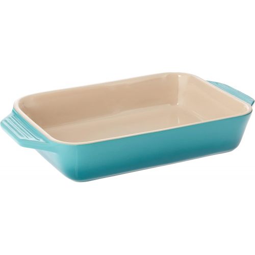 르크루제 Le Creuset PG1047S-2617 Stoneware Rectangular Dish, 10.5 by 7-Inch, Caribbean