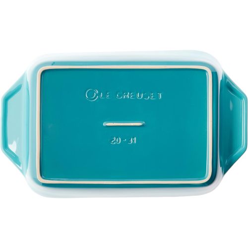 르크루제 Le Creuset PG1047S-2617 Stoneware Rectangular Dish, 10.5 by 7-Inch, Caribbean