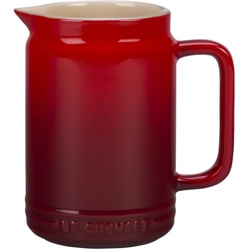 르크루제 Le Creuset PG1095-2067 Stoneware Sauce Jar, 20 oz, Cerise (Cherry Red)