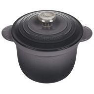 Le Creuset LS4101S-187FSS Enameled Cast Iron Rice Pot with Stoneware Insert, 2.25-Quart, Oyster