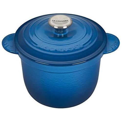 르크루제 Le Creuset LS4101S-1859SS Enameled Cast Iron Rice Pot with Stoneware Insert, 2.25-Quart, Marseille