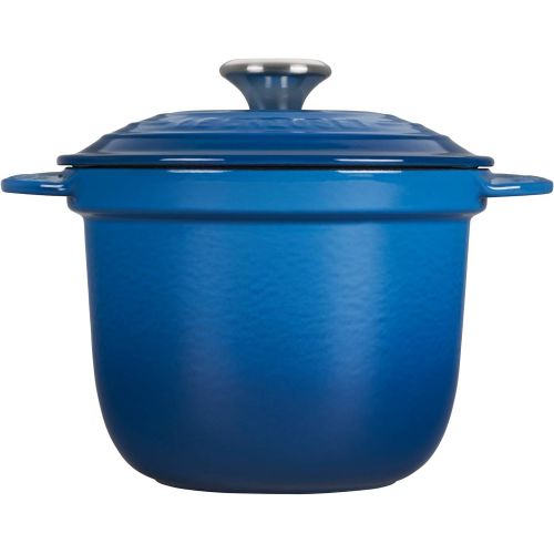 르크루제 Le Creuset LS4101S-1859SS Enameled Cast Iron Rice Pot with Stoneware Insert, 2.25-Quart, Marseille