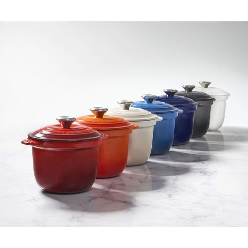 르크루제 Le Creuset LS4101S-1859SS Enameled Cast Iron Rice Pot with Stoneware Insert, 2.25-Quart, Marseille