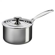 Le Creuset SSP1100-18 Tri-Ply Stainless Steel Saucepan with Lid, 3-Quart