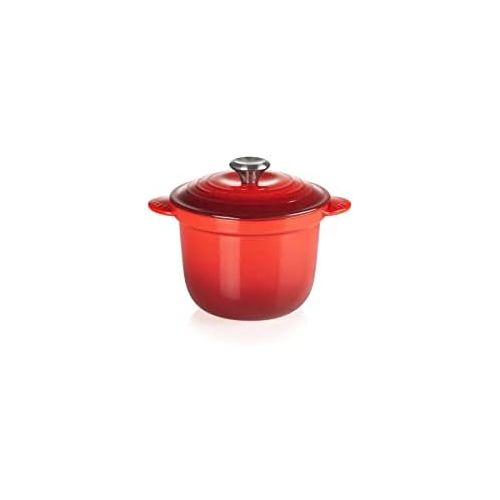 르크루제 Le Creuset LS4101S-1867SS Enameled Cast Iron Rice Pot with Stoneware Insert, 2.25-Quart, Cerise