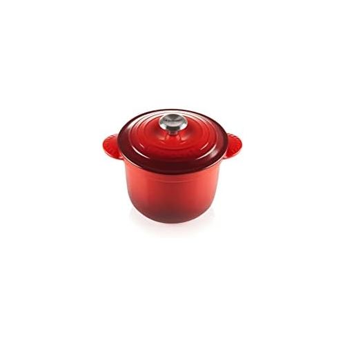 르크루제 Le Creuset LS4101S-1867SS Enameled Cast Iron Rice Pot with Stoneware Insert, 2.25-Quart, Cerise