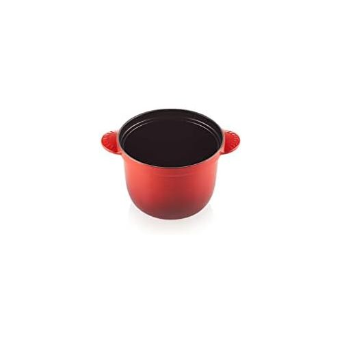 르크루제 Le Creuset LS4101S-1867SS Enameled Cast Iron Rice Pot with Stoneware Insert, 2.25-Quart, Cerise