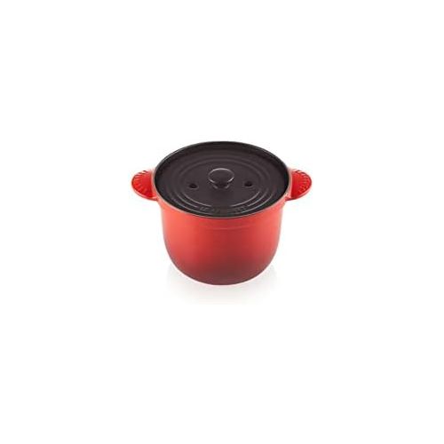 르크루제 Le Creuset LS4101S-1867SS Enameled Cast Iron Rice Pot with Stoneware Insert, 2.25-Quart, Cerise