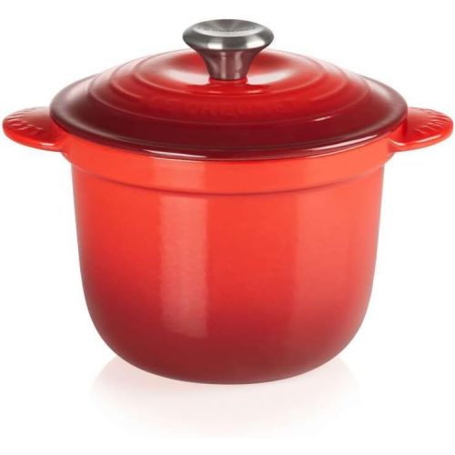 르크루제 Le Creuset LS4101S-1867SS Enameled Cast Iron Rice Pot with Stoneware Insert, 2.25-Quart, Cerise