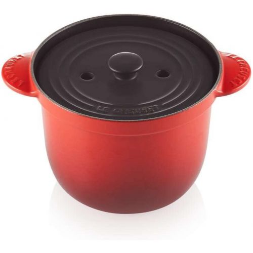 르크루제 Le Creuset LS4101S-1867SS Enameled Cast Iron Rice Pot with Stoneware Insert, 2.25-Quart, Cerise