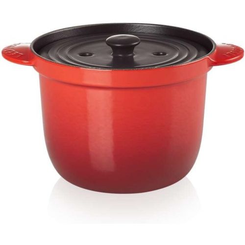 르크루제 Le Creuset LS4101S-1867SS Enameled Cast Iron Rice Pot with Stoneware Insert, 2.25-Quart, Cerise