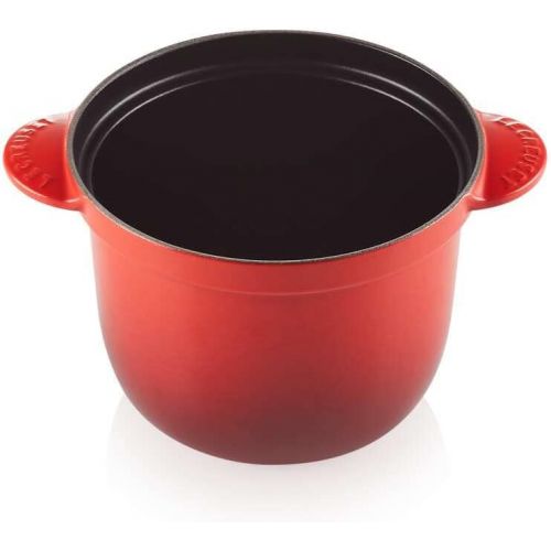 르크루제 Le Creuset LS4101S-1867SS Enameled Cast Iron Rice Pot with Stoneware Insert, 2.25-Quart, Cerise