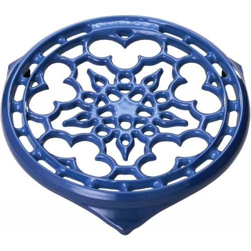 르크루제 Le Creuset N0200-59 Enameled Cast-Iron Deluxe Round Trivet, 9-Inch, Marseille